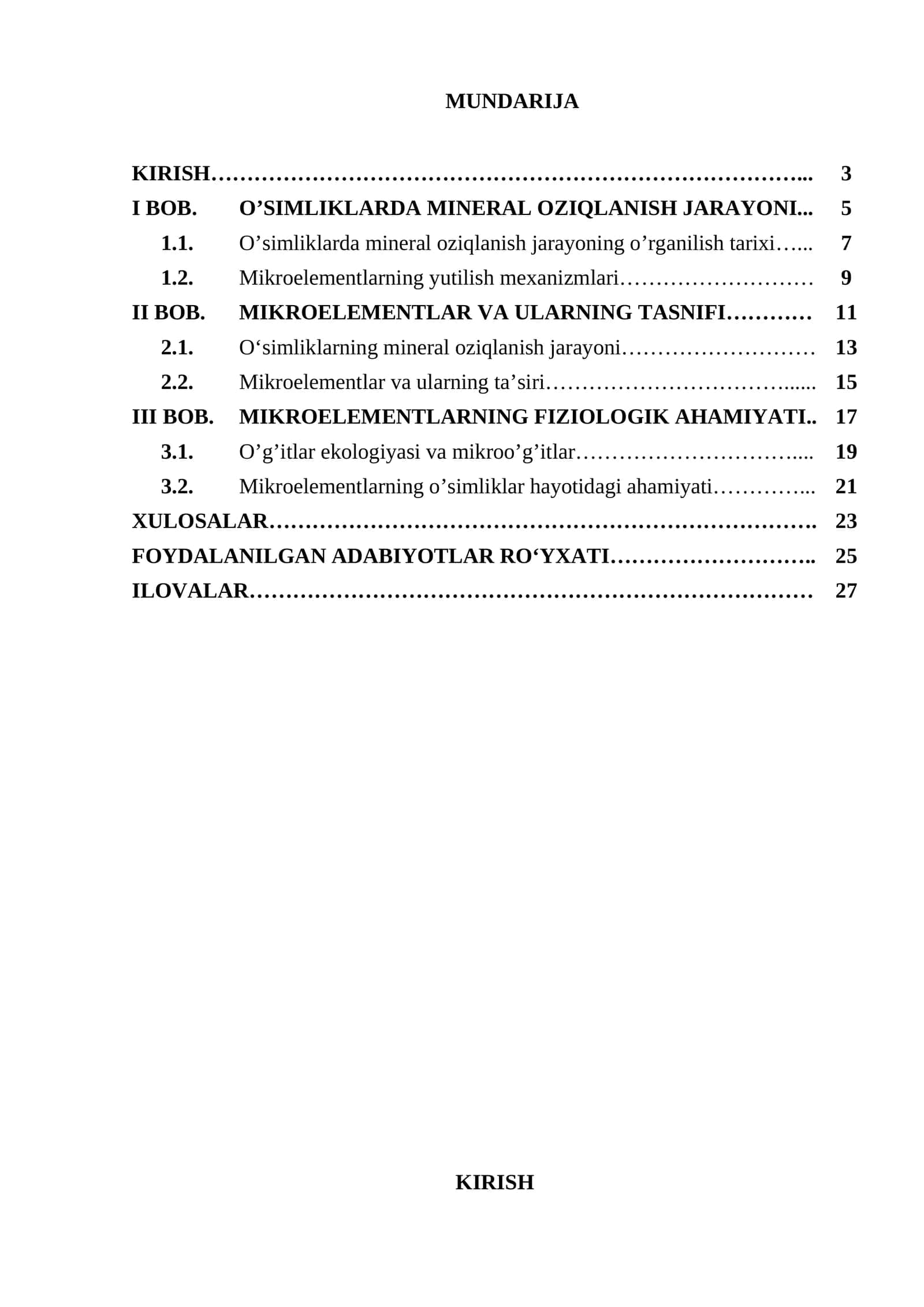 Mavzu: O’simliklarda mineral oziqlanish jarayoni 1