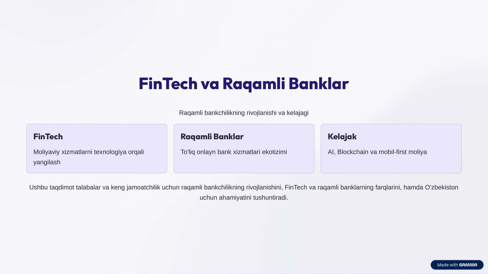 FinTech va Raqamli Banklar 1