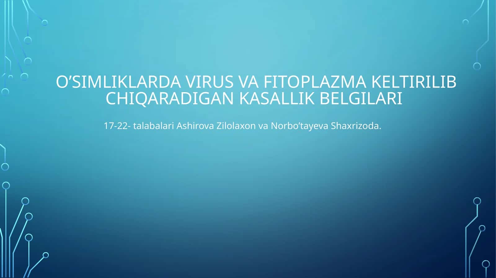 O'simlik kasalliklari tushunchasi 1