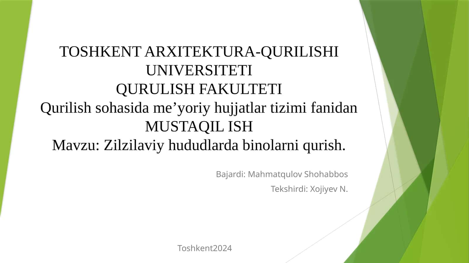 Zilzilaviy hududlarda binolarni qurish 1