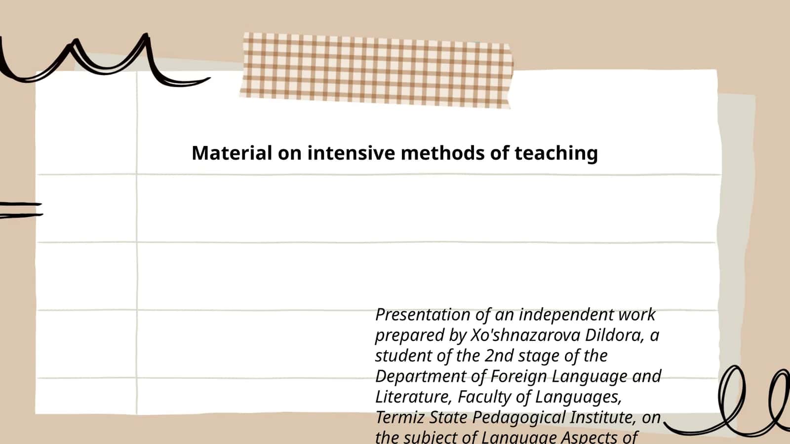 Material on intensive methods of teaching 1