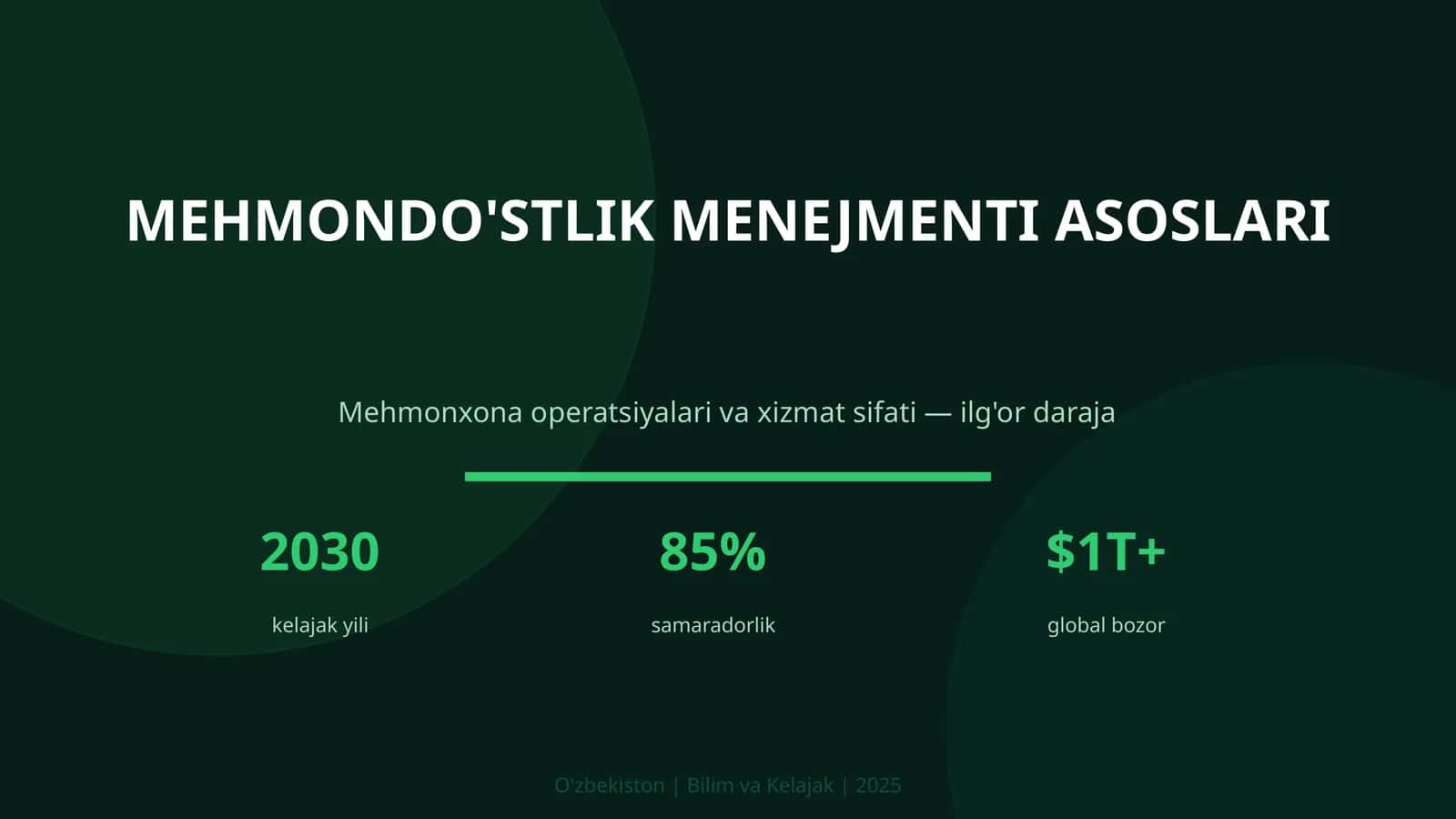 MEHMONDO'STLIK MENEJMENTI ASOSLARI 1