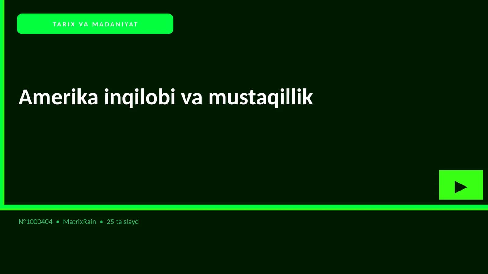 Amerika inqilobi va mustaqillik 1