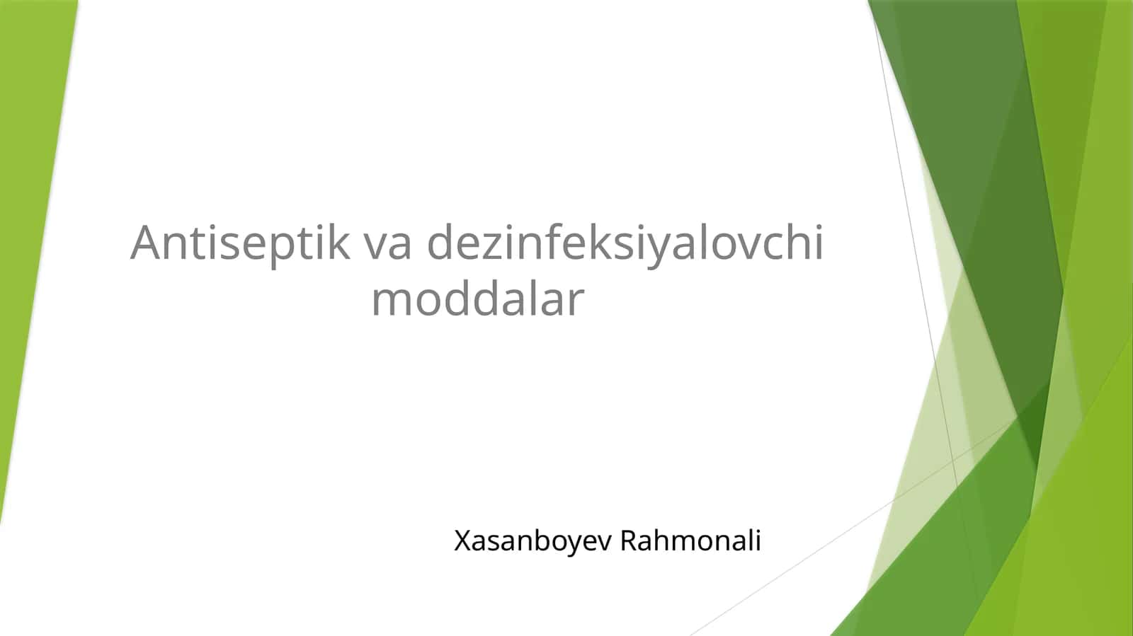 Antiseptik va dezinfeksiya lovçi moddalar 1