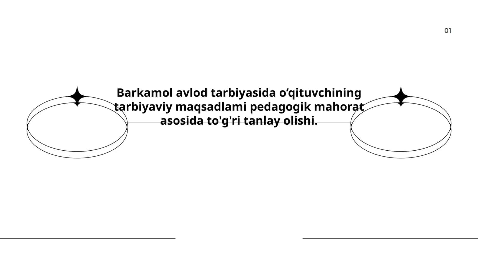 Barkamol avlod tarbiyasida o’qituvchining tarbiyaviy maqsadlami pedagogik mahorat asosida to'g'ri tanlay olishi 1