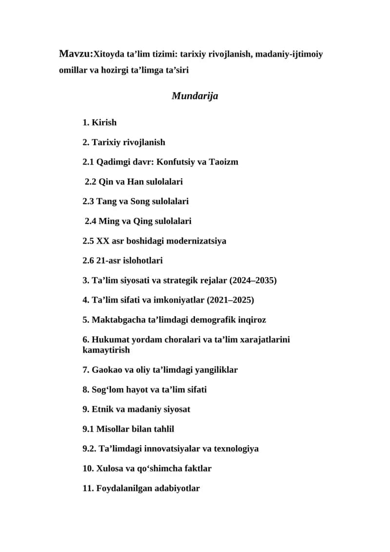 Xitoyda ta’lim tizimi 1