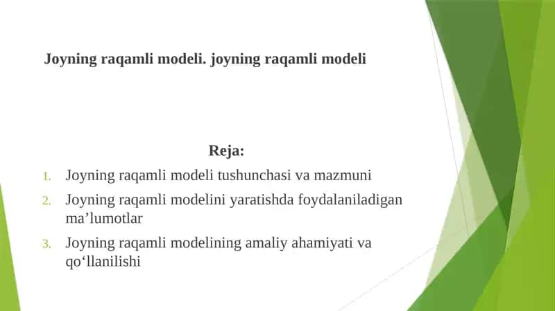 Joyning raqamli modeli 1