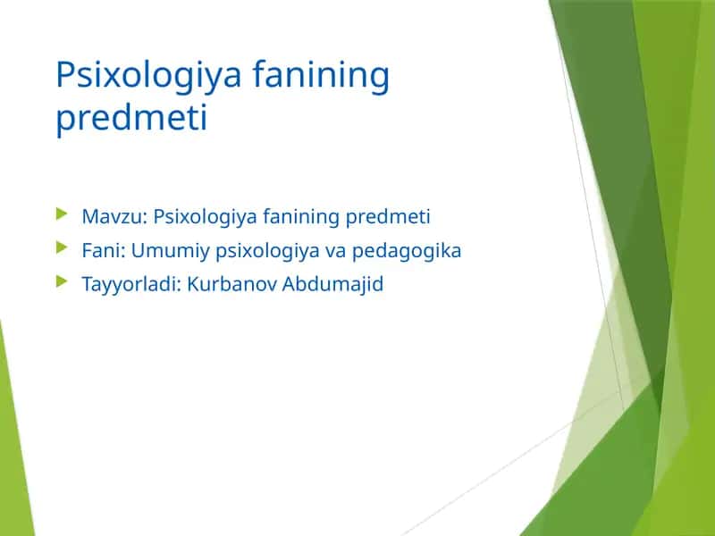 Psixologiya fanining predmeti 1