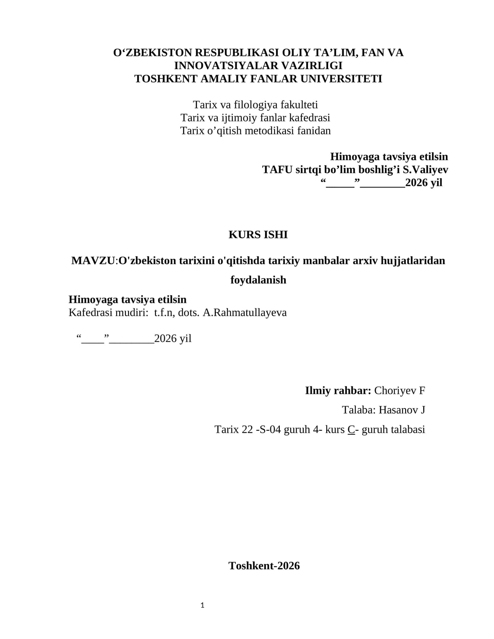 O'zbekiston tarixini o'qitishda tarixiy manbalar arxiv hujjatlaridan foydalanish 1