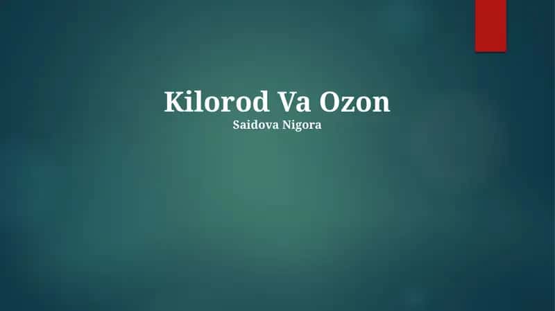 Kilorod Va Ozon 1