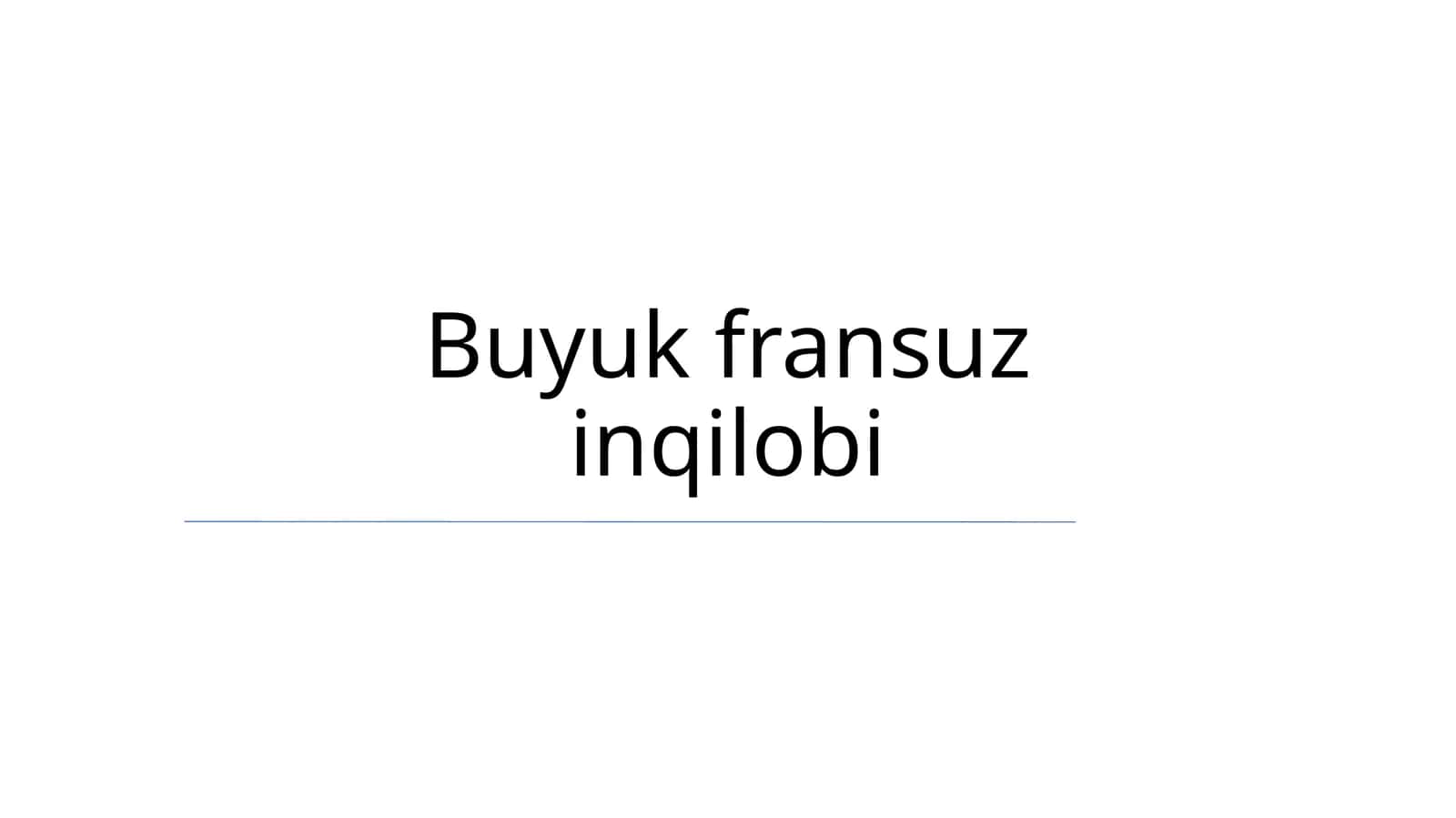 Buyuk fransuz inqilobi 1