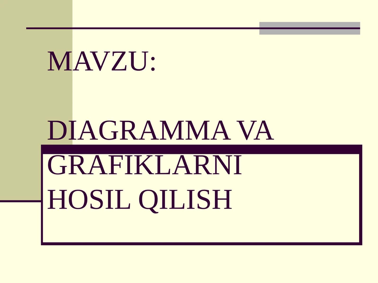DIAGRAMMA VA GRAFIKLARNI HOSIL QILISH 1