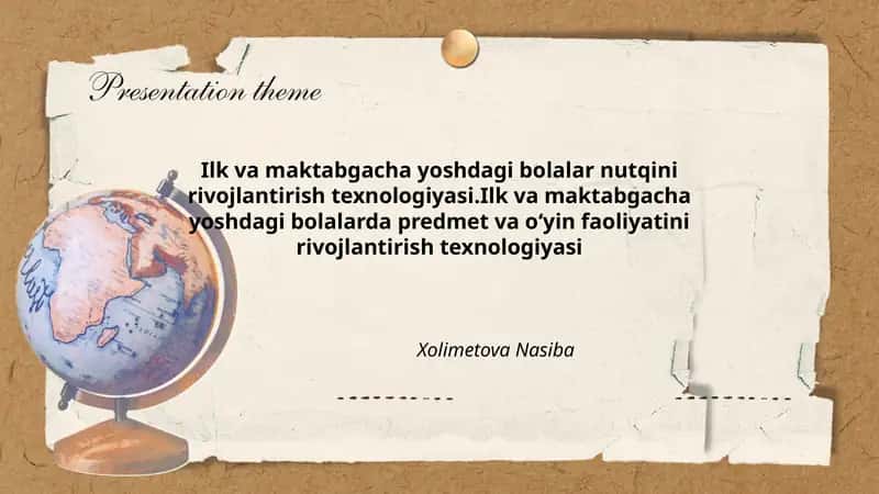 Ilk va maktabgacha yoshdagi bolalar nutqini rivojlantirish texnologiyasi 1