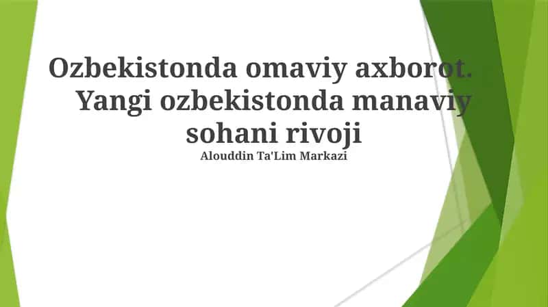 Ozbekistonda omaviy axborot 1