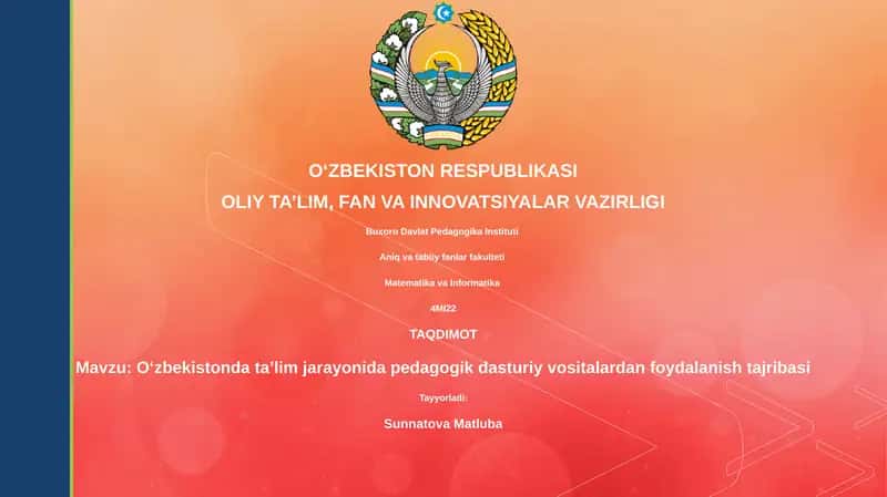 O‘zbekistonda ta’lim jarayonida pedagogik dasturiy vositalardan foydalanish tajribasi 1