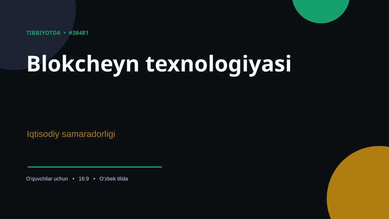 Blokcheyn texnologiyasi 1