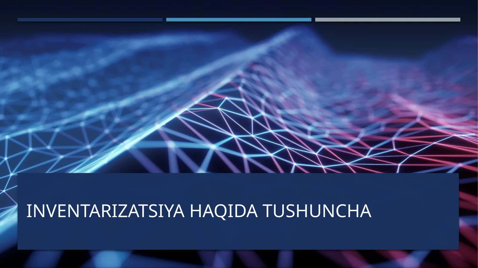 Inventarizatsiya haqida tushuncha 1