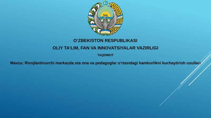 Rivojlantiruvchi markazda ota-onalar va pedagoglar o'rtasidagi hamkorlikni kuchaytirish usullari 1