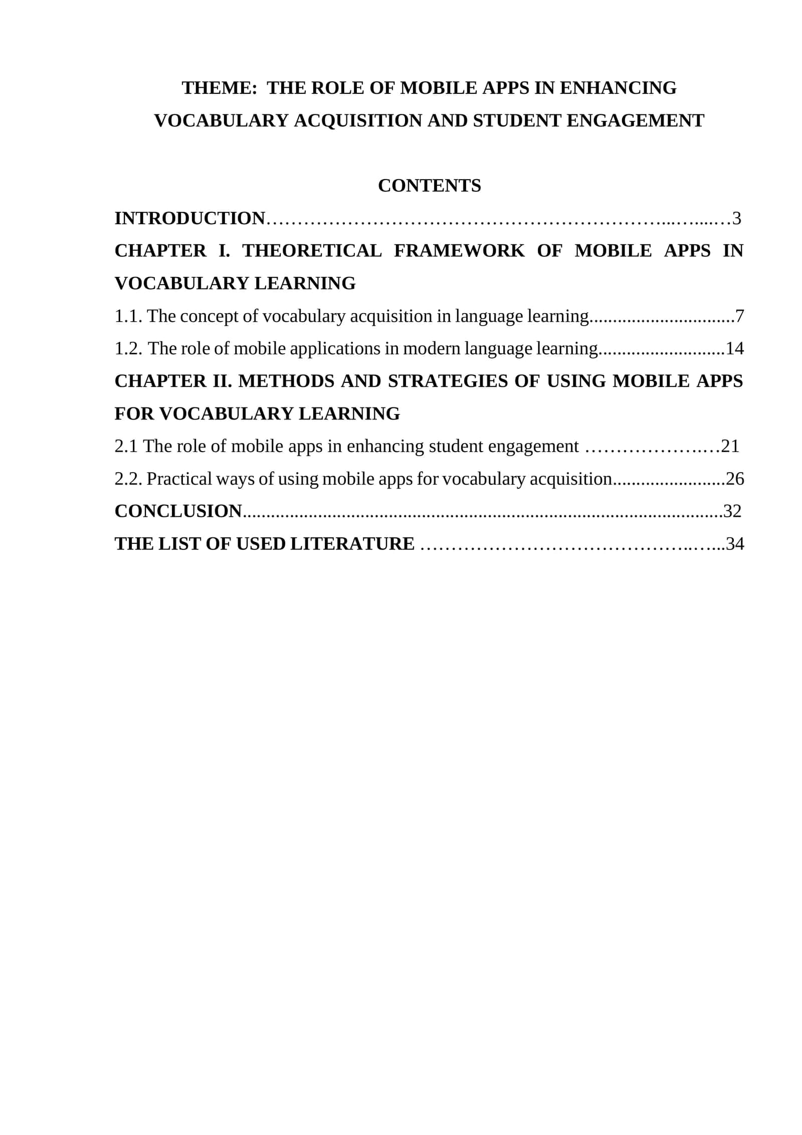 THE ROLE OF MOBILE APPS IN ENHANCING VOCABULARY ACQUISITION AND STUDENT ENGAGEMENT 1