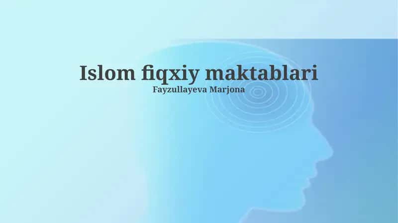 Islom fiqxiy maktablari 1