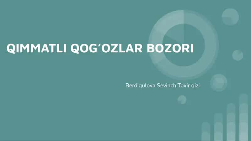 Qimmatli Qog’ozlar Bozori 1