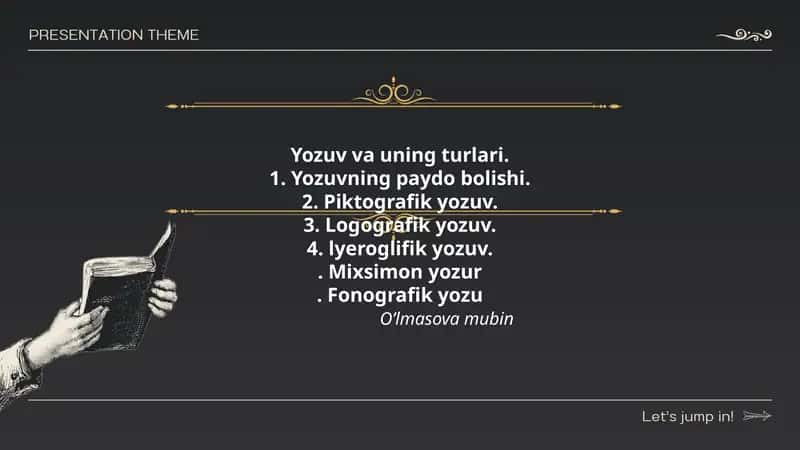 Yozuv va uning turlari 1