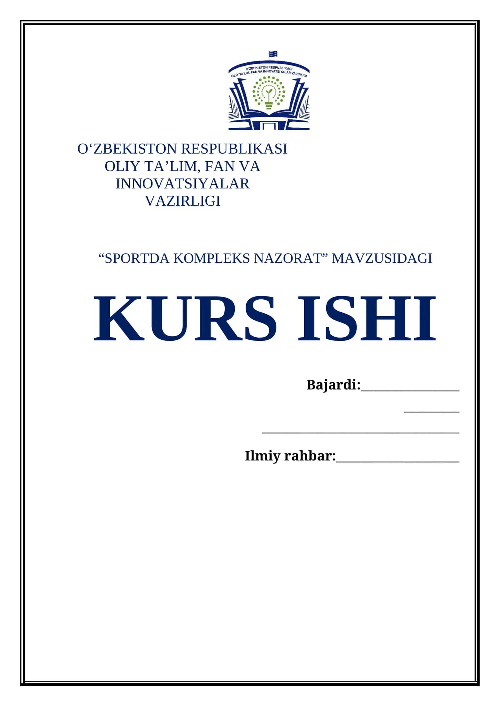SPORTDA KOMPLEKS NAZORAT 1