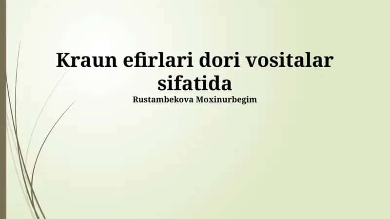 Toj Eterlarning Antibakterial Ta'siri 1