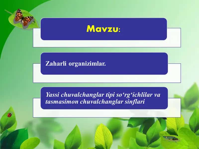 Zaharli o’simliklar 1