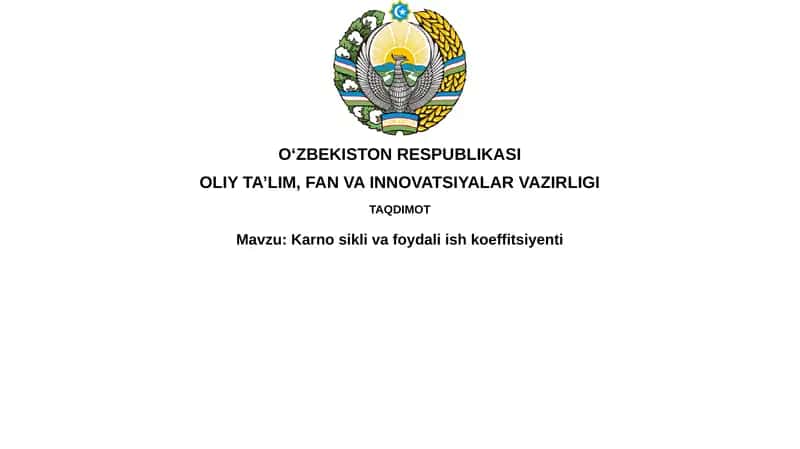 Karno sikli: Asoslar va bosqichlar 1
