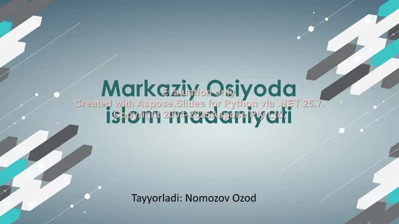 Markaziy Osiyoda islom madaniyati 1