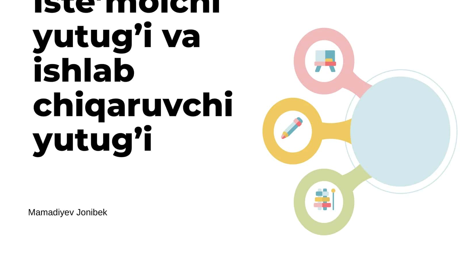Iste'molchi yutug’i va ishlab chiqaruvchi yutug’i 1