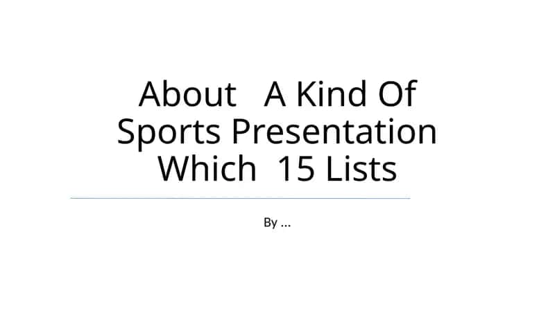 15 Lists Presentation Format 1