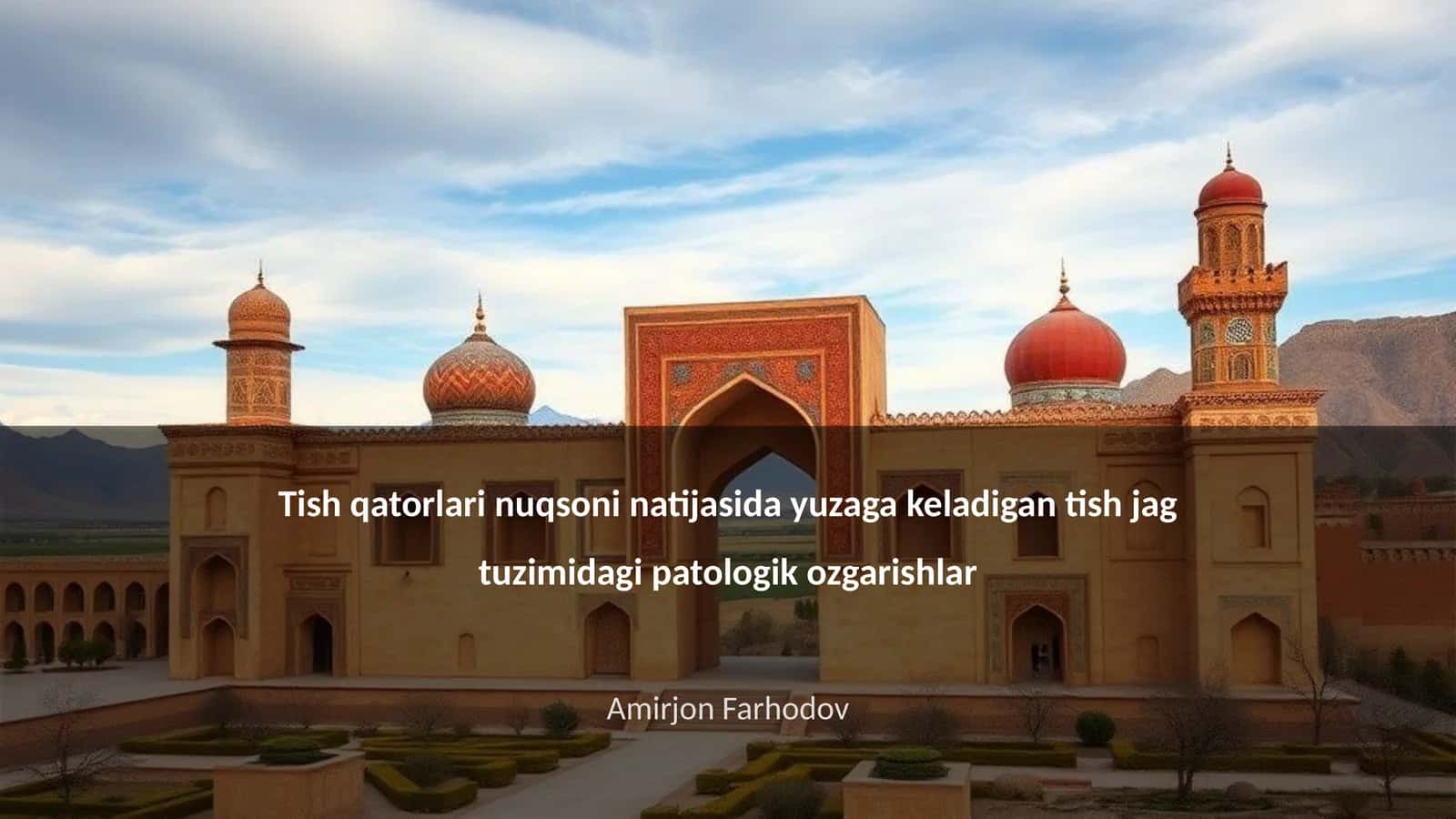 Tish qatorlari nuqsoni natijasida yuzaga keladigan tish jag tuzimidagi patologik ozgarishlar 1