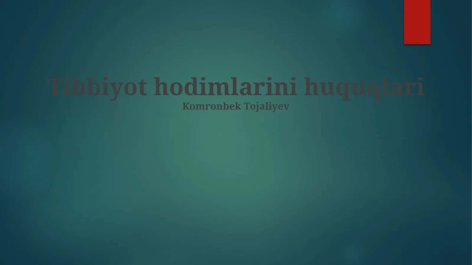 Tibbiyot hodimlarini huquqlari 1