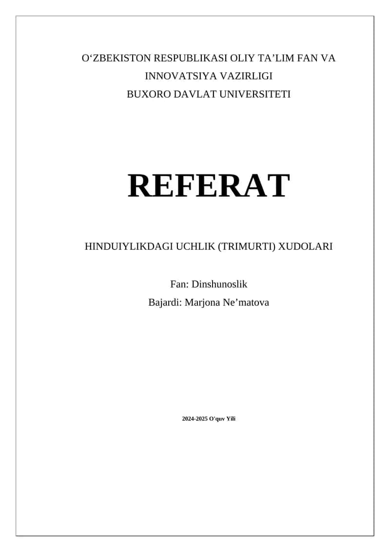 Hinduizmdagi Uchlik (Trimurti Xudolari) 1