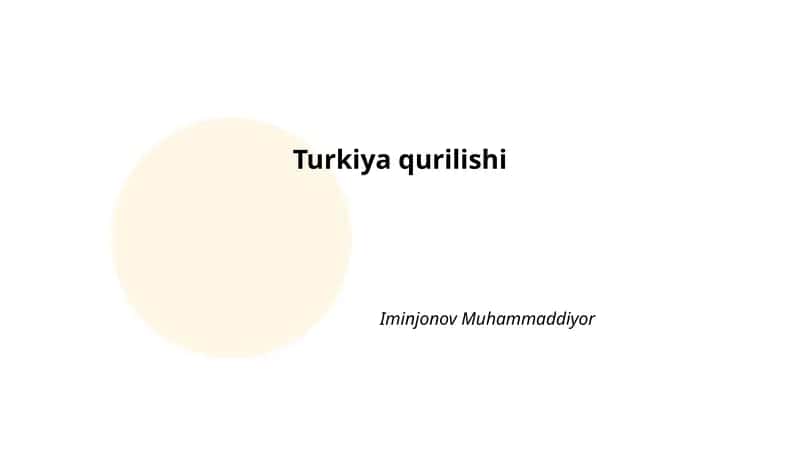 Turkiya qurilishi 1