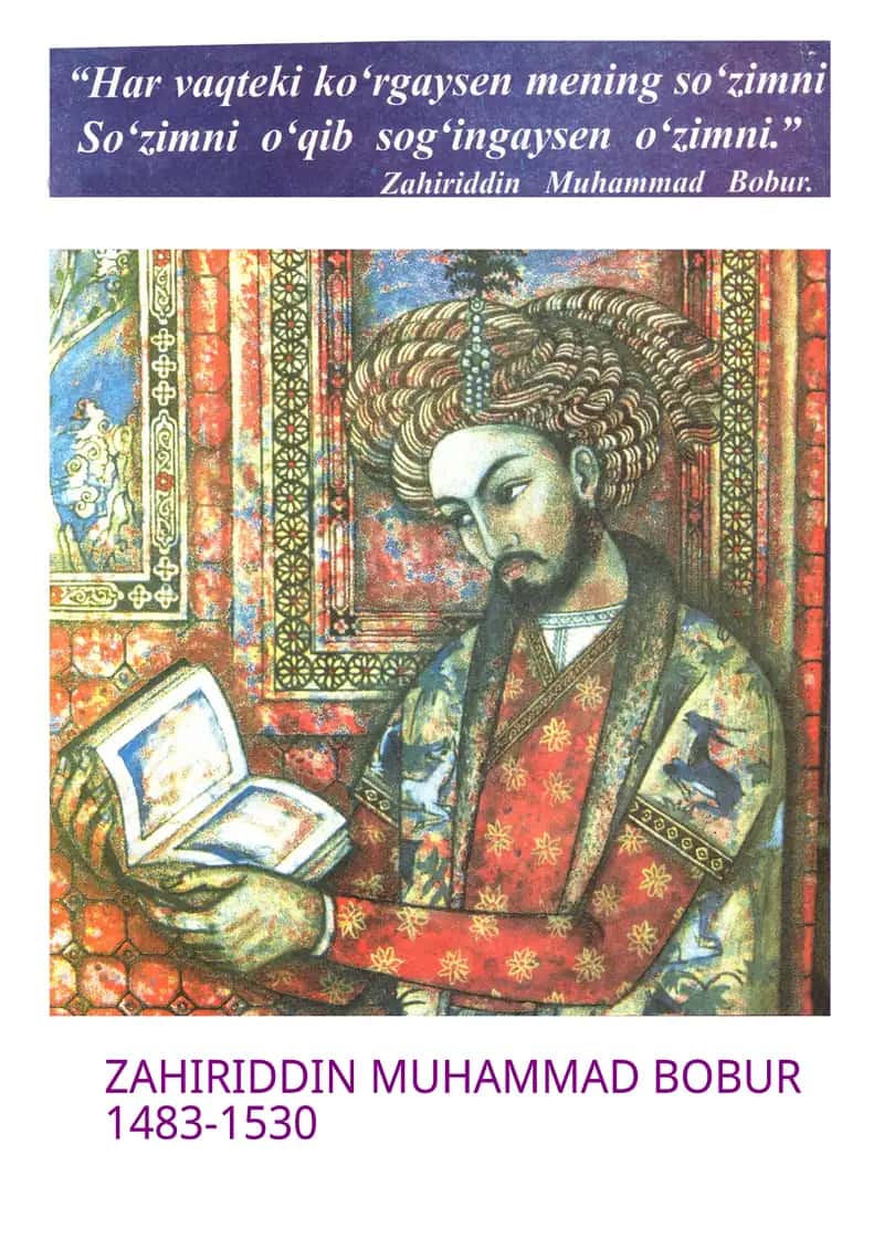 ZAHIRIDDIN MUHAMMAD BOBURNING PEDAGOGIK QARASHLARI 1
