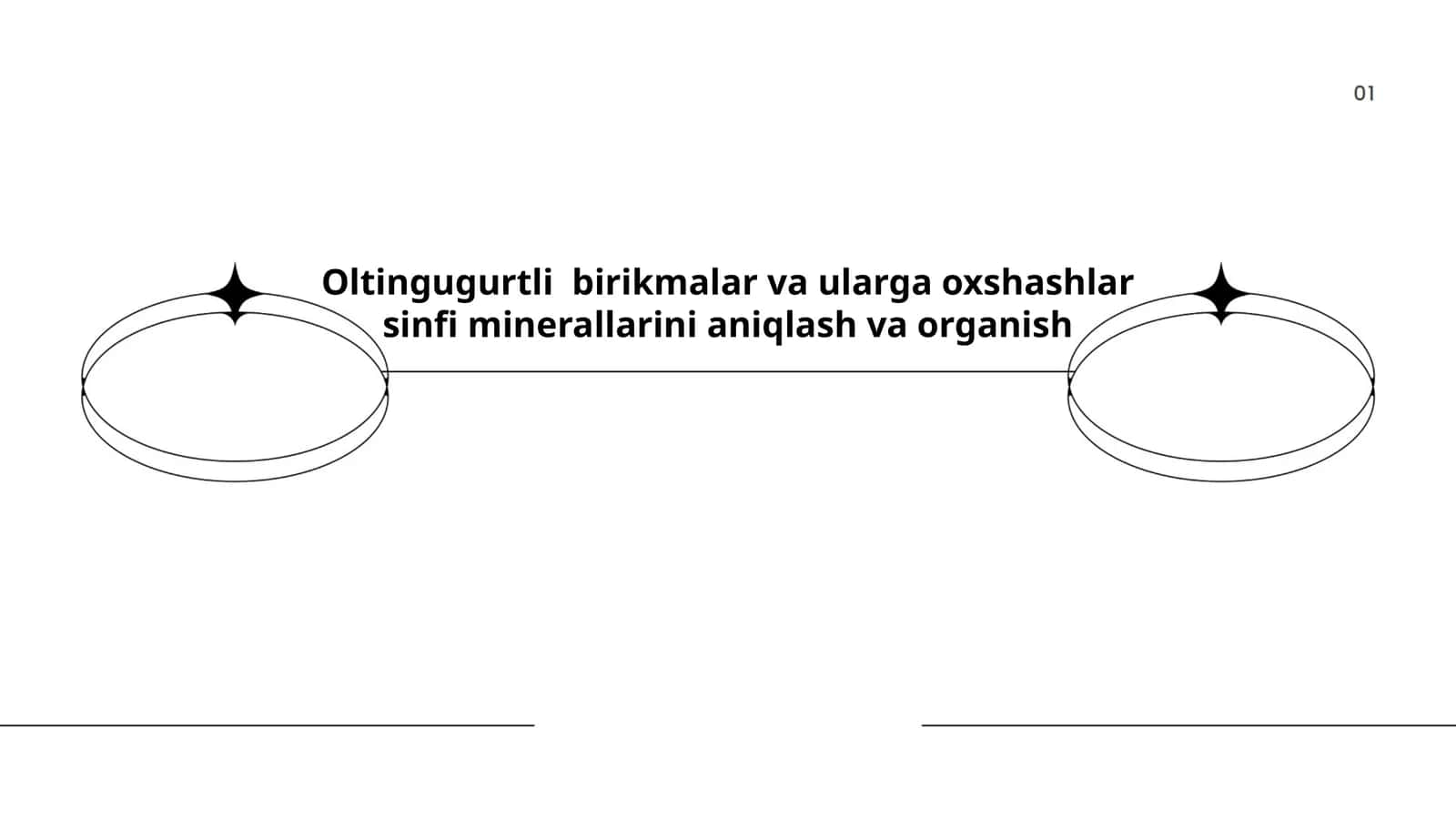 Oltingugurtli birikmalar va ularga oxshashlar sinfi minerallarini aniqlash va organish 1