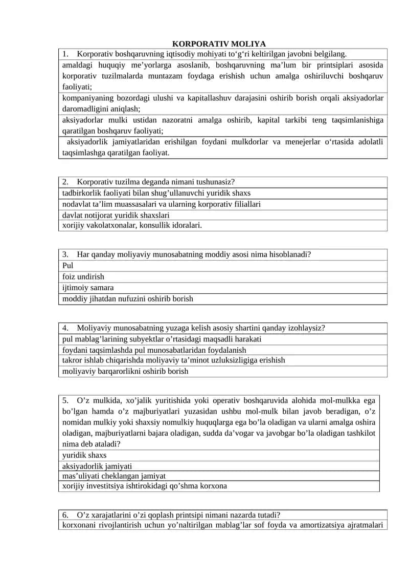 KORPORATIV MOLIYA 1