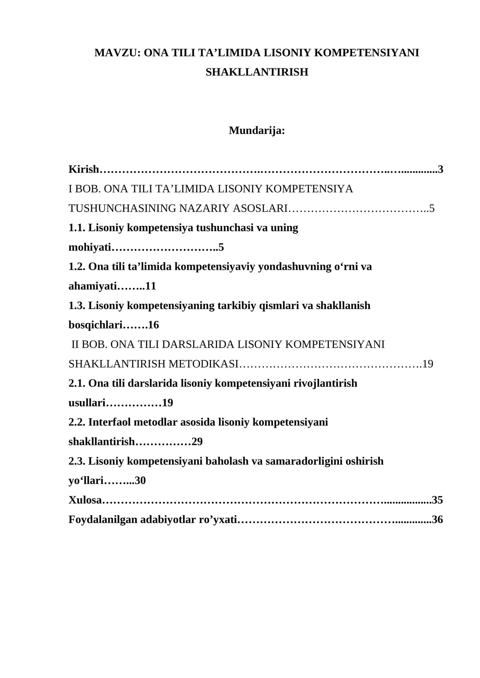ONA TILI TA’LIMIDA LISONIY KOMPETENSIYANI SHAKLLANTIRISH 1