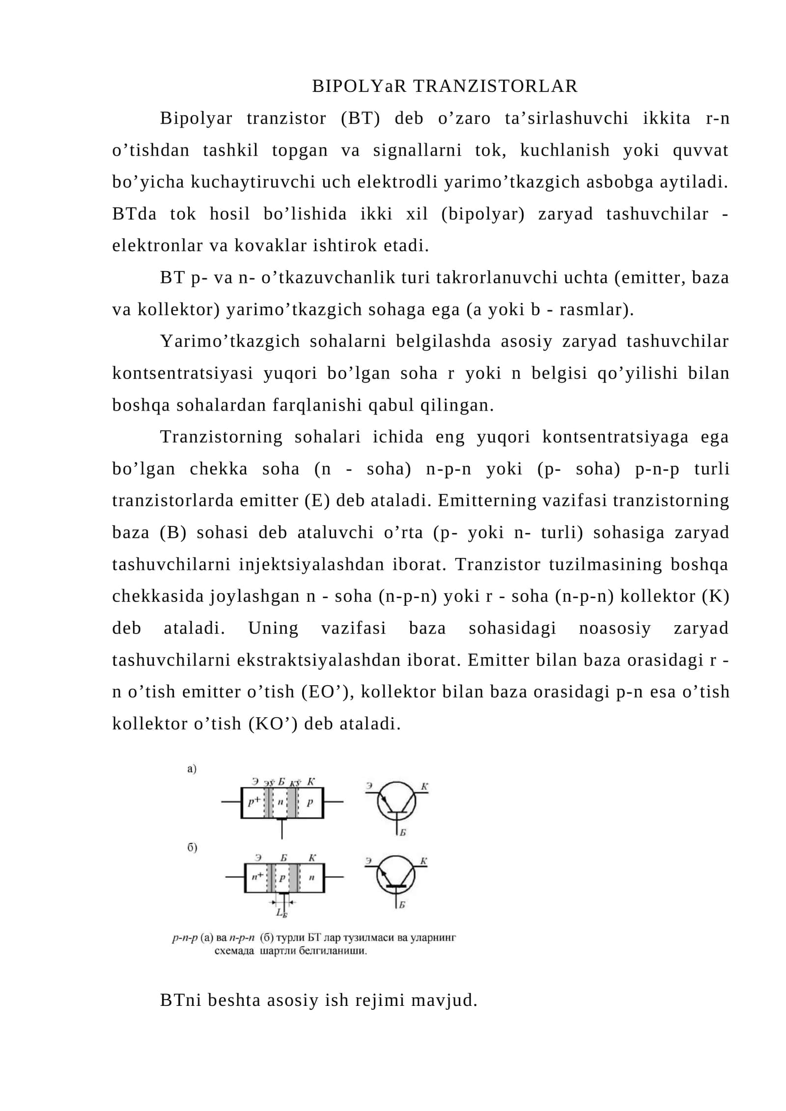 BIPOLYaR TRANZISTORLAR 1