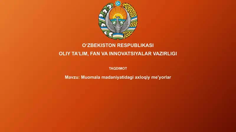 Axloqiy me'yorlar mohiyati 1