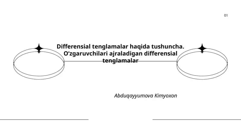 Differensial tenglamalar haqida tushuncha 1