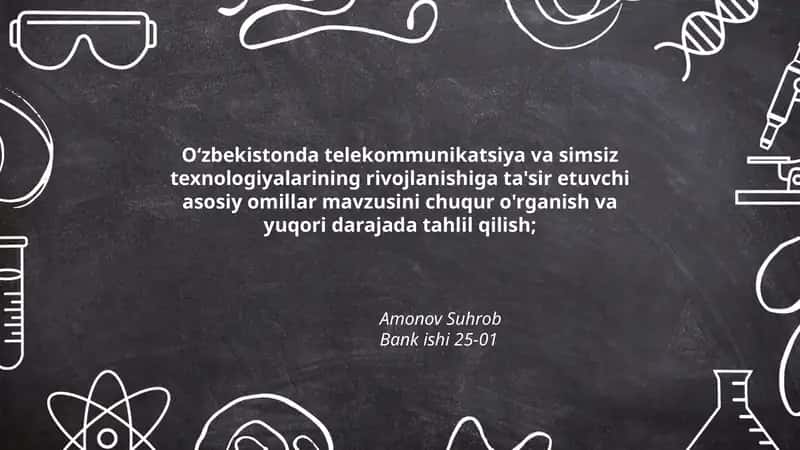Oʻzbekistonda telekommunikatsiya va simsiz texnologiyalarining rivojlanishiga ta'sir etuvchi asosiy omillar 1
