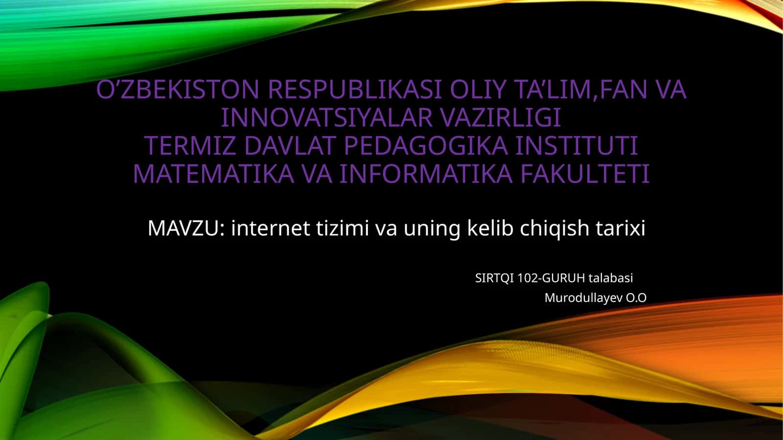 Internettizimi va uning kelib chiqishi tarixi 1