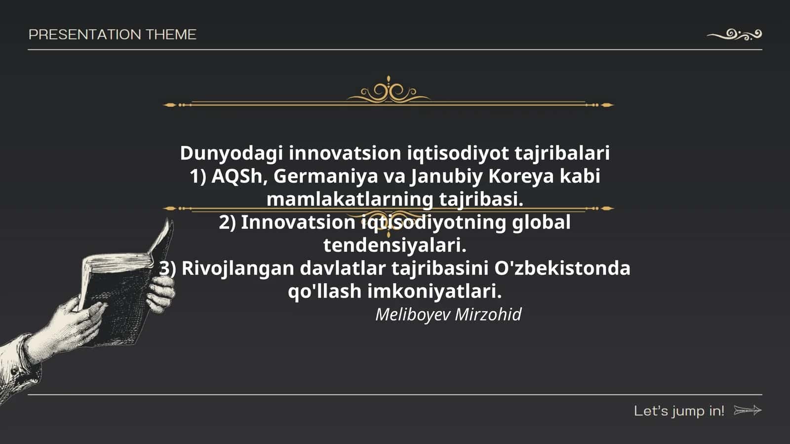 Dunyodagi innovatsion iqtisodiyot tajribalari 1