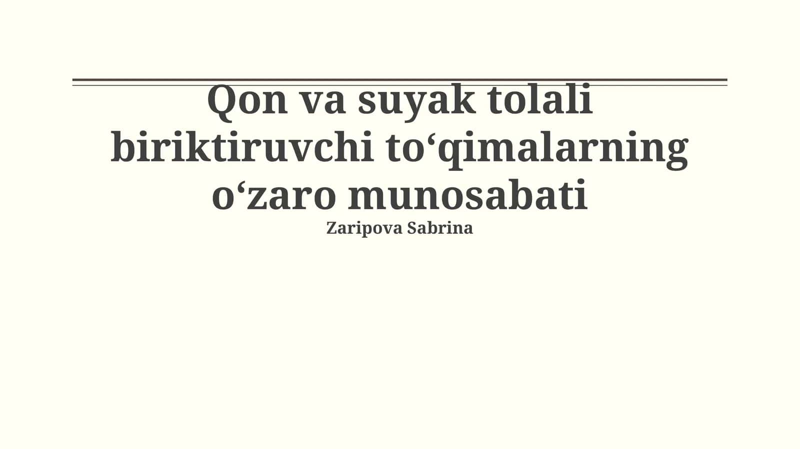 Suyakning qon ta'minoti va tolali biriktiruvchi to'qimalariga kirish 1