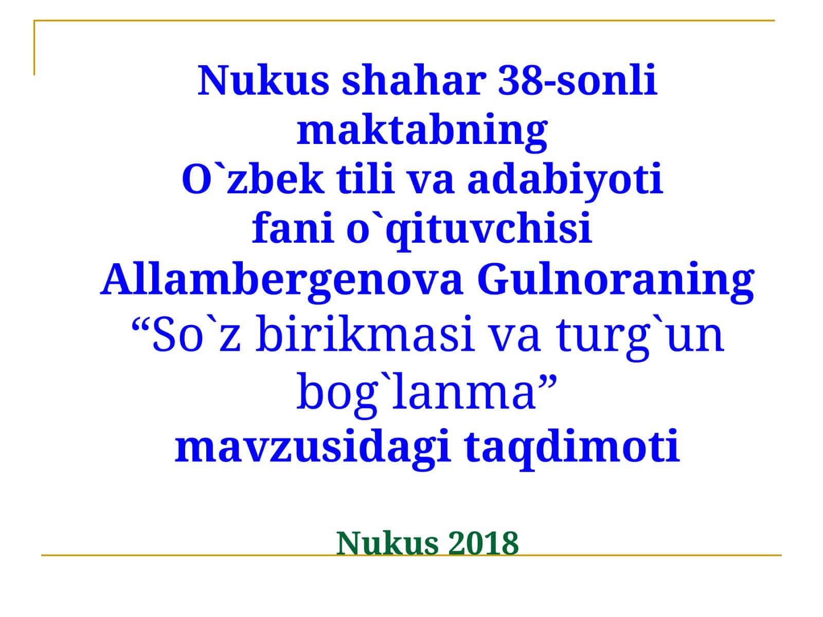 So`z birikmasi va turg`un bog`lanma 1