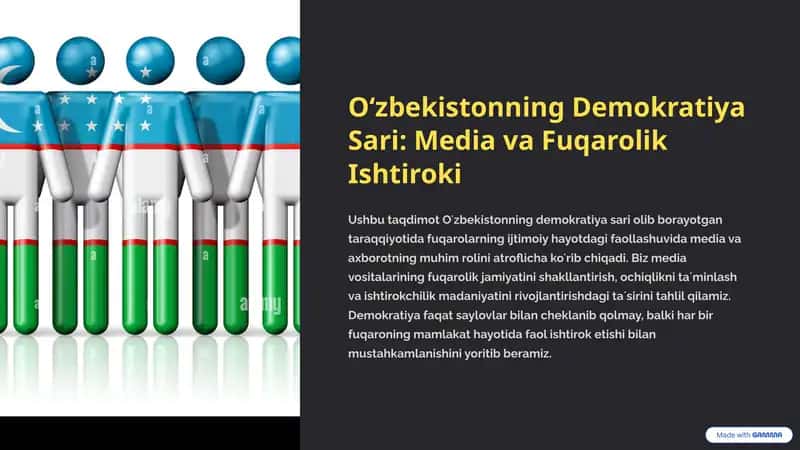 Oʻzbekistonning Demokratiya Sari: Media va Fuqarolik Ishtiroki 1